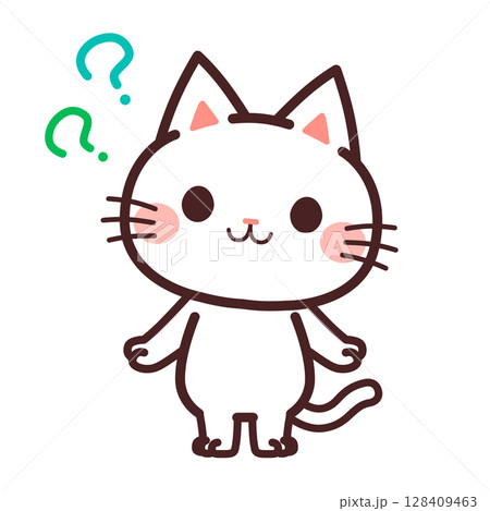 猫のかわいいキャラクター ? イラスト素材 猫のかわいいキャラクター ? イラスト素材 128409463
