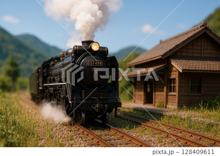 蒸気機関車 128409611