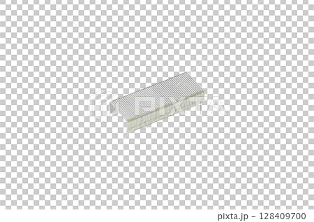 Metal staples for stapler isolated on white background Metal staples for stapler isolated on white background 128409700