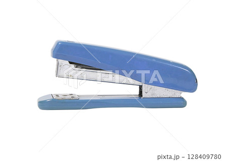 Blue Office Stapler PNG Transparent Background. Blue Office Stapler PNG Transparent Background. 128409780