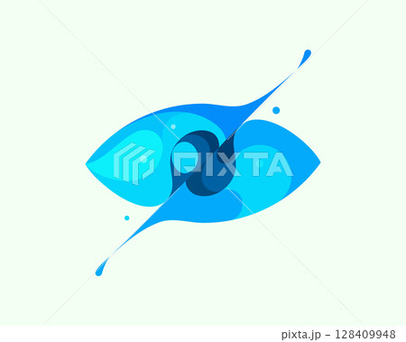 Creative eye icon. Vector illustration on isolated background. 128409948