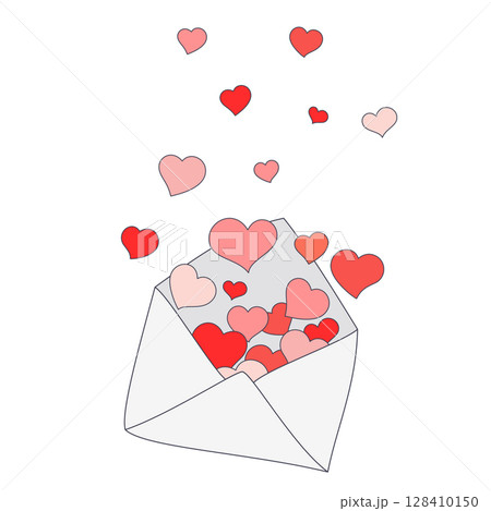 envelope with hearts envelope with hearts 128410150