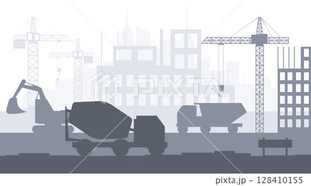 construction monochrome background construction monochrome background 128410155