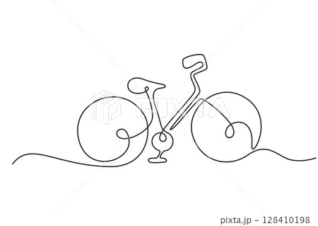 bike one line drawing bike one line drawing 128410198