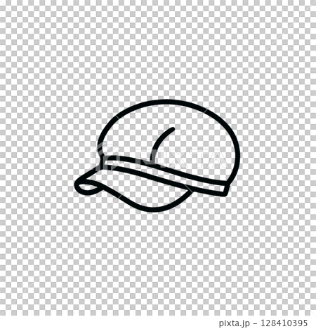 Casquette 線圖標,插圖,無背景,材料 Casquette 線圖標,插圖,無背景,材料 128410395