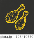 おいしいフライドチキンのイラスト 128410550