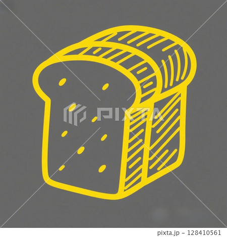 食パン一斤のイラスト 128410561