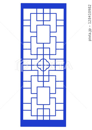 Frames of Chinese Style. Asia vintage frame decorative isolated on white background vector illustration 128410982