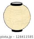 提灯・白・無地 128411585