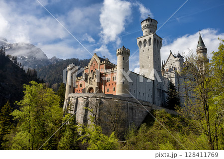 Neuschwanstein Castle in the Bavarian Alps in Germany Neuschwanstein Castle in the Bavarian Alps in Germany 128411769