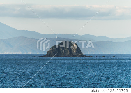 【東京九州フェリーはまゆう新門司行　高知県沖を航行　三ノ瀬島】 128411796