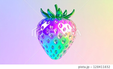 colorful strawberry, a sweet and juicy fruit illustration, ripe for a delicious summer dessert 128411832