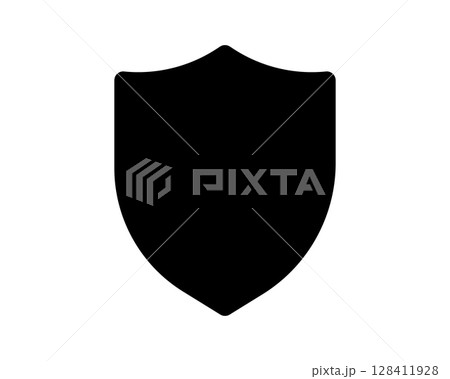 Simple yet powerful black shield icon. Perfect for websites, apps, presentations  marketing materials needing security, protection or safety themes. 128411928