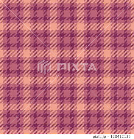 Elegant peach and mauve plaid pattern.  Perfect for textile design, fashion, packaging, or website backgrounds.  This subtle yet sophisticated texture evokes warmth and style. 128412133