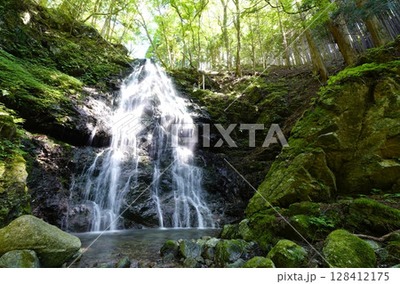 滝のある風景　奈良県御杖村　不動の滝 128412175