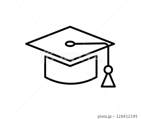 Clean line art graduation cap icon perfect for educational websites, presentations, or app interfaces.  Simple, modern design ensures versatility across various projects.  Download now Clean line art graduation cap icon perfect for educational websites, presentations, or app interfaces.  Simple, modern design ensures versatility across various projects.  Download now 128412195