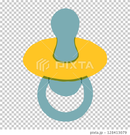 奶嘴向量插圖（嬰兒用品） 128413079