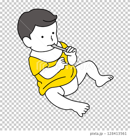 Baby illustration: full body 128413561