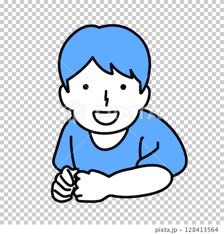 Smiling child: upper body Smiling child: upper body 128413564