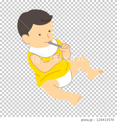 嬰兒插圖：全身 128413570