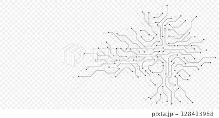 Circuit board digital abstract background. Motherboard technology texture design. AI semiconductor and computer processor on tech bg. Vector illustration Circuit board digital abstract background. Motherboard technology texture design. AI semiconductor and computer processor on tech bg. Vector illustration 128413988
