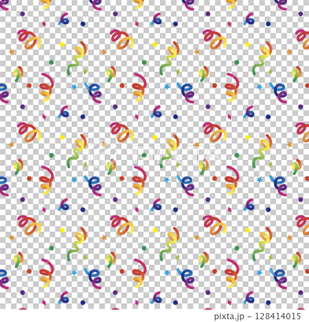 Background material with party crackers scattering confetti birthday celebration congratulations explosion swatch compatible 128414015