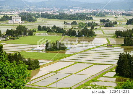 円万寺観音山から見える居久根(いぐね)のある風景 円万寺観音山から見える居久根(いぐね)のある風景 128414221