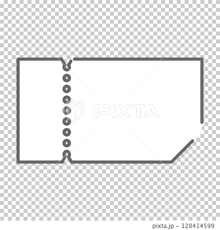 シンプルなチケット・クーポンのアイコンイラスト 128414599