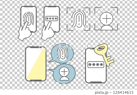 身份驗證、登入和安全性圖示集 128414615