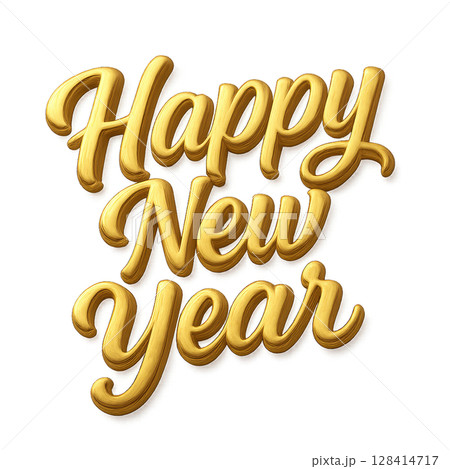 Celebrate the Arrival of a Bright New Year With Golden Lettering and Festive Cheer 128414717