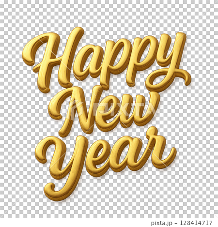 Celebrate the Arrival of a Bright New Year With Golden Lettering and Festive Cheer 128414717