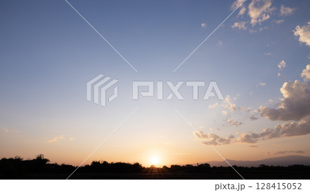 Beautiful sky and cloud suit for nature background. 128415052