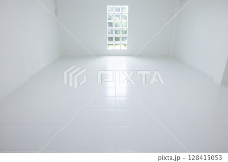 Empty room with tile floor suit for background. 128415053