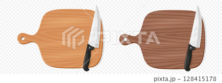 Vector Wooden Cutting Board with Meat Cleaver. Cartoon Kitchen Chopping Board for Food Preparation. Butcher Knife for Meat Cutting. Kitchenware for Cooking, Culinary Tool for Restaurants Vector Wooden Cutting Board with Meat Cleaver. Cartoon Kitchen Chopping Board for Food Preparation. Butcher Knife for Meat Cutting. Kitchenware for Cooking, Culinary Tool for Restaurants 128415178
