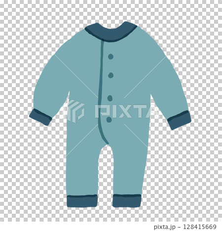 嬰兒睡衣插圖（育兒/服裝圖示） 128415669