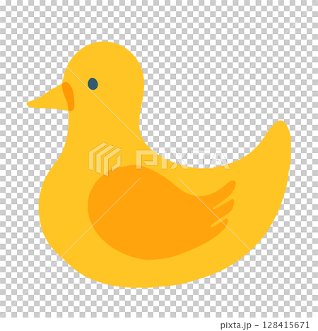 洗澡鴨玩具插圖（可愛的育兒材料） 128415671