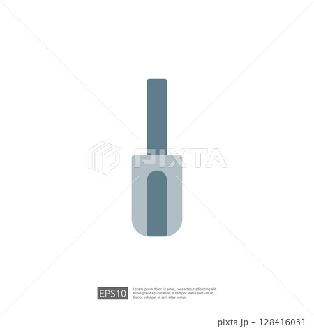 Icon of a Shovel Tool for Home Renovation and Gardening Projects Displaying Efficient Construction and Landscaping Equipment 128416031