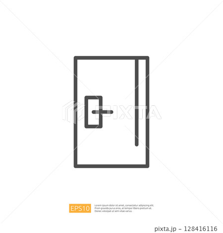Modern Refrigerator Icon for Home Renovation and Interior Design Concept in Minimalist Space Modern Refrigerator Icon for Home Renovation and Interior Design Concept in Minimalist Space 128416116