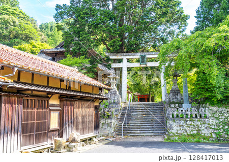 【世界遺産 石見銀山遺跡とその文化的景観】【重伝建】大森銀山　初夏の城上神社1　島根県大田市 128417013
