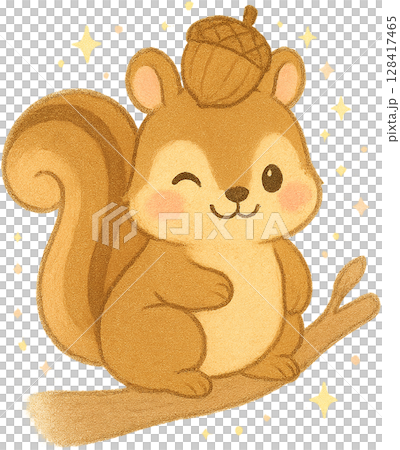 可愛的松鼠插圖 128417465