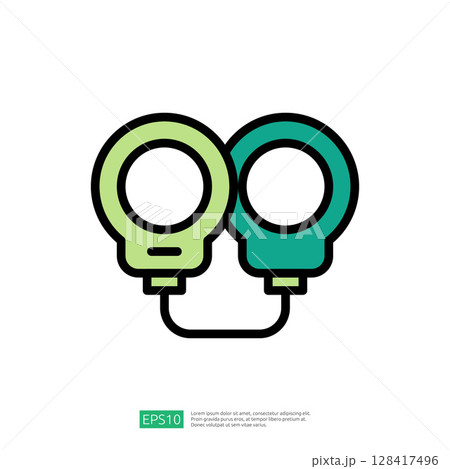 Legal Icon Depicting Handcuffs Symbolizing Law Enforcement and Judgment in Modern Jurisprudence Legal Icon Depicting Handcuffs Symbolizing Law Enforcement and Judgment in Modern Jurisprudence 128417496