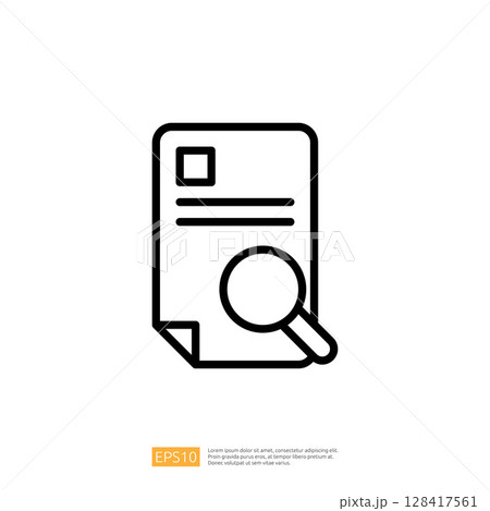 Legal Document with Magnifying Glass Icon Representing Investigation and Analysis in Law and Judgement Theme Legal Document with Magnifying Glass Icon Representing Investigation and Analysis in Law and Judgement Theme 128417561