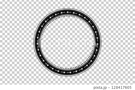 星の円フレーム。占星術をイメージしたフレーム、オブジェクト。 星の円フレーム。占星術をイメージしたフレーム、オブジェクト。 128417605