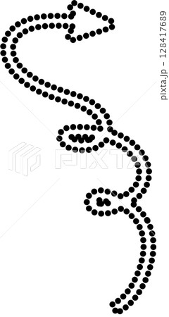 Arrow zigzag and curved stripes design with dotted lines 128417689