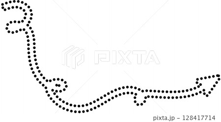 Arrow zigzag and curved stripes design with dotted lines Arrow zigzag and curved stripes design with dotted lines 128417714