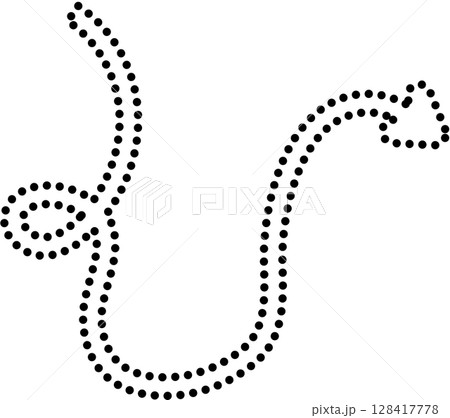 Arrow zigzag and curved stripes design with dotted lines 128417778