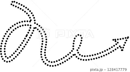 Arrow zigzag and curved stripes design with dotted lines 128417779