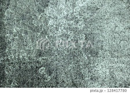 Green concrete showing signs of degradation and cracking 128417780