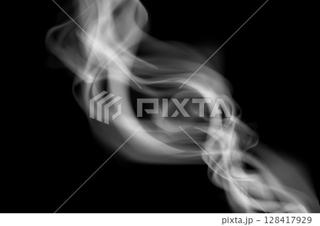 hite smoke puff isolated on transparent black background.. Steam explosion special effect. Effective texture of steam, fog, cloud, smoke. Stock royalty illustration. PNG stock illustration 128417929