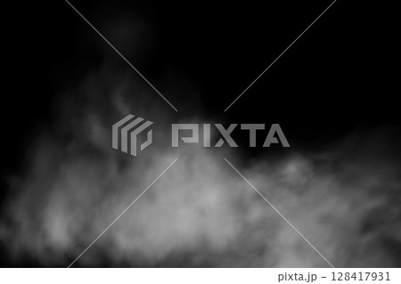 hite smoke puff isolated on transparent black background.. Steam explosion special effect. Effective texture of steam, fog, cloud, smoke. Stock royalty illustration. PNG stock illustration 128417931